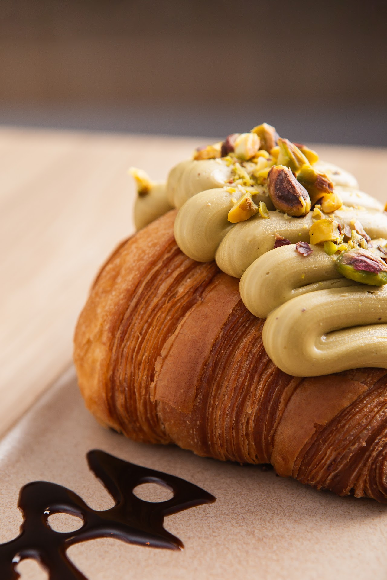 Hojaldre de pistacho de la pastelería de Café Nómada